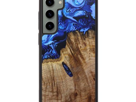 Galaxy S23 Plus Wood+Resin Phone Case - Sophia (Blue, 638007) Online now