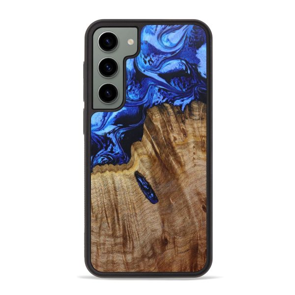 Galaxy S23 Plus Wood+Resin Phone Case - Sophia (Blue, 638007) Online now