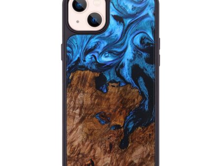 iPhone 14 Plus Wood+Resin Phone Case - Hattie (Blue, 638840) Online now