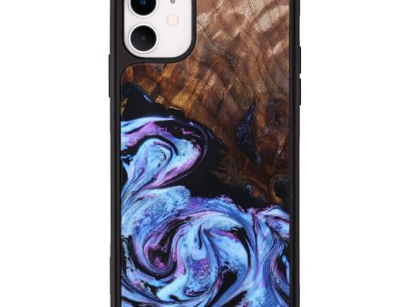 iPhone 11 Wood+Resin Phone Case - Esther (Purple, 640561) Online now