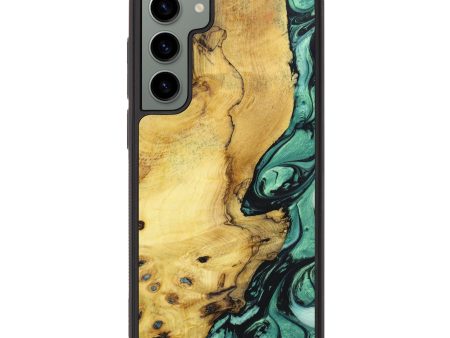 Galaxy S23 Plus Wood+Resin Phone Case - Darlene (Green, 637650) Online