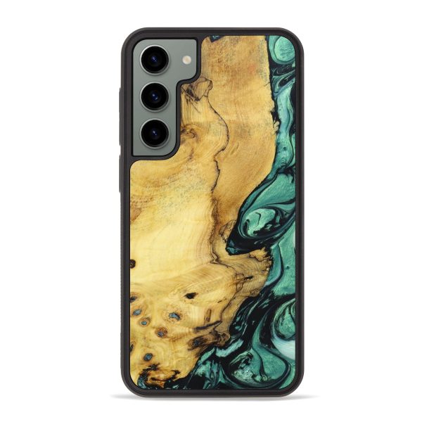 Galaxy S23 Plus Wood+Resin Phone Case - Darlene (Green, 637650) Online