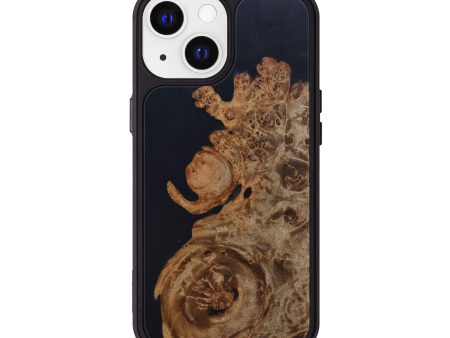 iPhone 13 Wood+Resin Phone Case - Kendra (Black & White, 639853) Online Sale