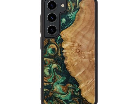 Galaxy S23 Wood+Resin Phone Case - Brent (Green, 643315) Online Hot Sale