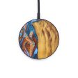 Circle Wood+Resin Wireless Charger - Annika (Teal & Gold, 637873) Cheap