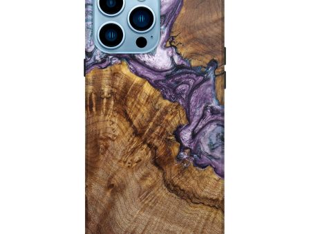 iPhone 14 Pro Max Wood+Resin Live Edge Phone Case - Aniya (Purple, 637526) Online now