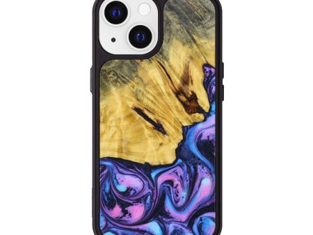 iPhone 13 Wood+Resin Phone Case - Cade (Purple, 639534) For Cheap