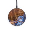 Circle Wood+Resin Wireless Charger - Alisa (Teal & Gold, 640154) on Sale