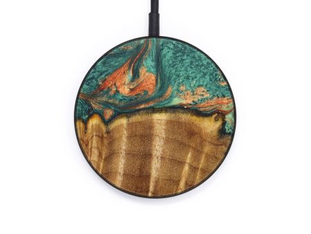 Circle Wood+Resin Wireless Charger - Brody (Green, 637554) Fashion