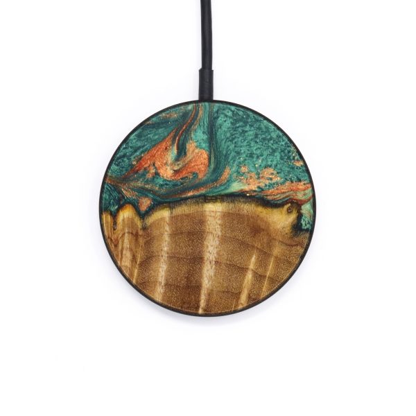 Circle Wood+Resin Wireless Charger - Brody (Green, 637554) Fashion