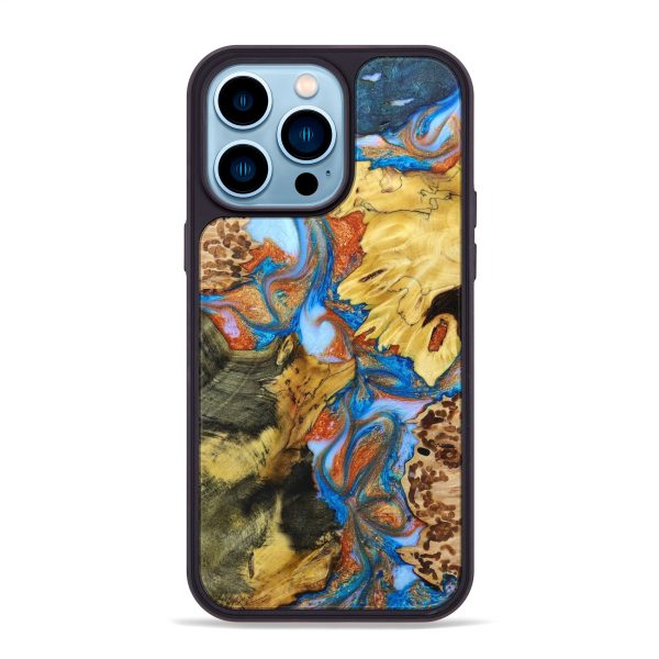 iPhone 14 Pro Max Wood+Resin Phone Case - Deloris (Mosaic, 638402) Online Hot Sale