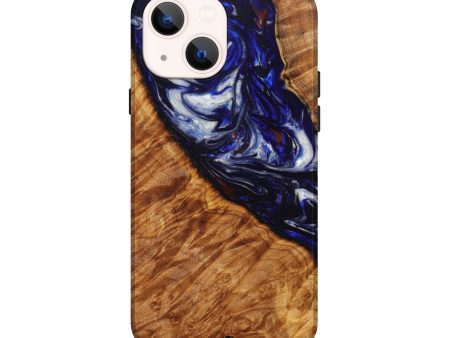 iPhone 13 Wood+Resin Live Edge Phone Case - Thelma (Blue, 639740) Online