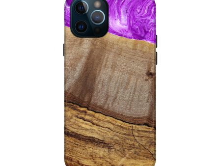 iPhone 12 Pro Wood+Resin Live Edge Phone Case - Milo (Purple, 639277) Supply