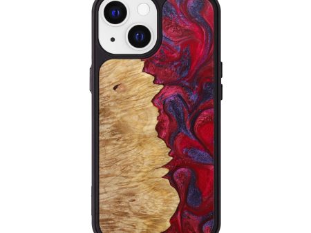 iPhone 13 Wood+Resin Phone Case - Josiah (Red, 638928) For Cheap