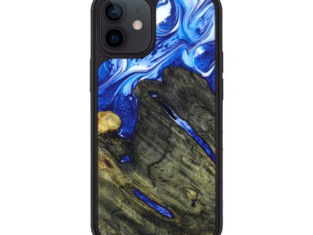 iPhone 12 mini Wood+Resin Phone Case - Carter (Blue, 640446) Online