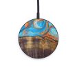 Circle Wood+Resin Wireless Charger - Cristian (Teal & Gold, 637563) Sale