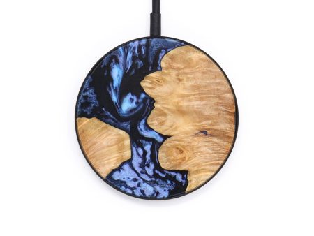 Circle Wood+Resin Wireless Charger - Gia (Blue, 640166) Fashion