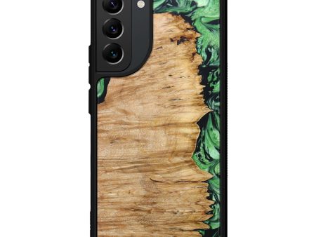 Galaxy S22 Plus Wood+Resin Phone Case - Adrian (Green, 640874) Fashion