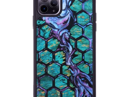 iPhone 11 Pro Max Wood+Resin Phone Case - Myrtle (Pattern, 640456) For Sale