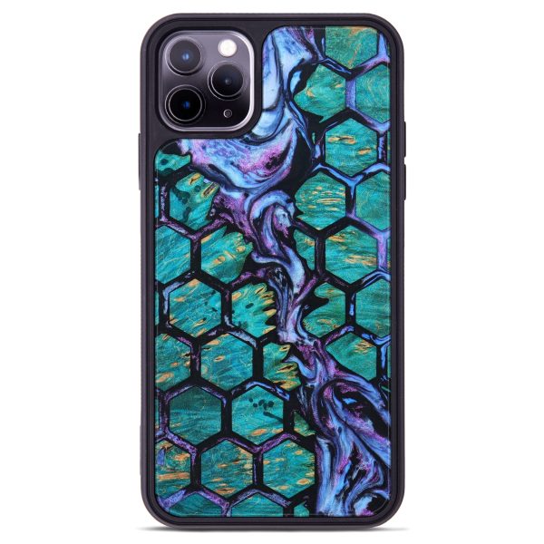 iPhone 11 Pro Max Wood+Resin Phone Case - Myrtle (Pattern, 640456) For Sale