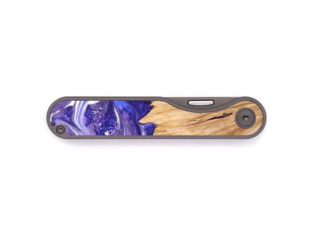 Minimalist Wood+Resin Pocket Knife - Aaron (Purple, 641240) Online Sale