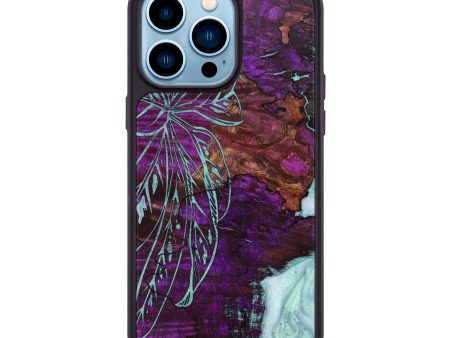 iPhone 14 Pro Max Wood+Resin Phone Case - Jaiden (Spring, 640225) on Sale