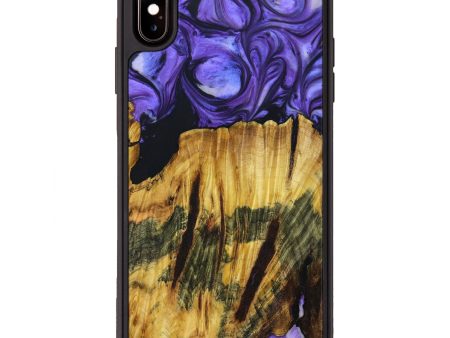 iPhone Xs Max Wood+Resin Phone Case - Martha (Purple, 639612) Hot on Sale