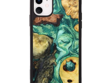 iPhone 11 Wood+Resin Phone Case - Royalty (Mosaic, 641269) For Sale