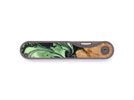 Minimalist Wood+Resin Pocket Knife - Nicolette (Green, 640356) Hot on Sale