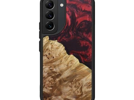 Galaxy S22 Wood+Resin Phone Case - Daxton (Red, 640964) Hot on Sale