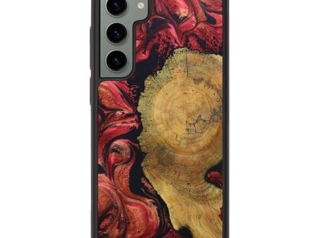 Galaxy S23 Plus Wood+Resin Phone Case - Gordon (Red, 637701) Hot on Sale