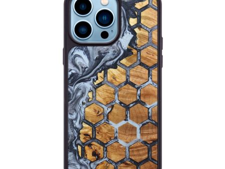 iPhone 14 Pro Max Wood+Resin Phone Case - Carmen (Pattern, 638893) For Cheap