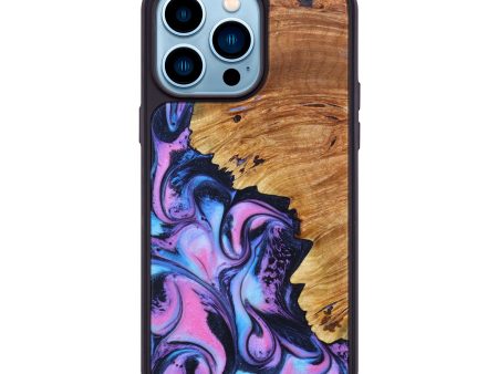 iPhone 14 Pro Max Wood+Resin Phone Case - Wanda (Purple, 639535) Online now