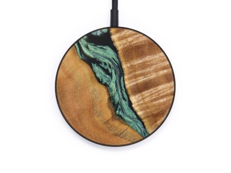 Circle Wood+Resin Wireless Charger - Cole (Green, 640553) Online