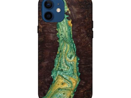 iPhone 12 Wood+Resin Live Edge Phone Case - Kennedy (Green, 639002) Supply