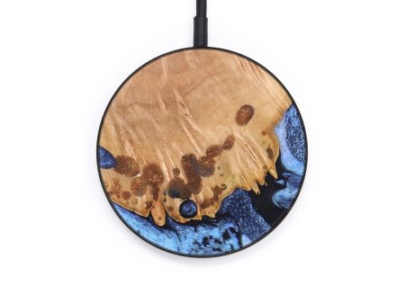 Circle Wood+Resin Wireless Charger - Kimberly (Blue, 640113) Online Sale