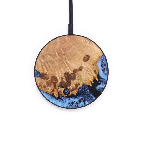 Circle Wood+Resin Wireless Charger - Kimberly (Blue, 640113) Online Sale