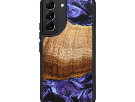 Galaxy S22 Wood+Resin Phone Case - Doreen (Purple, 640055) For Sale