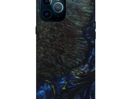 iPhone 12 Pro Max Wood+Resin Live Edge Phone Case - Joy (Blue, 638543) Online