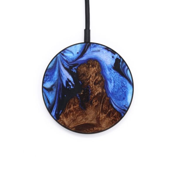 Circle Wood+Resin Wireless Charger - Jane (Blue, 637910) Online Hot Sale