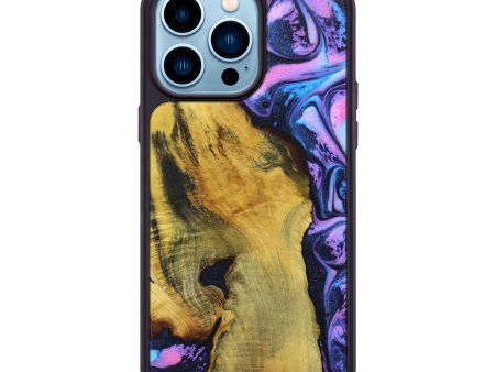 iPhone 14 Pro Max Wood+Resin Phone Case - Jennie (Purple, 639532) on Sale