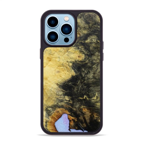 iPhone 14 Pro Max Wood+Resin Phone Case - Myrtle (Buckeye Burl, 642172) Hot on Sale