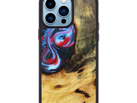 iPhone 14 Pro Max Wood+Resin Phone Case - Ada (Galaxy, 637758) For Discount