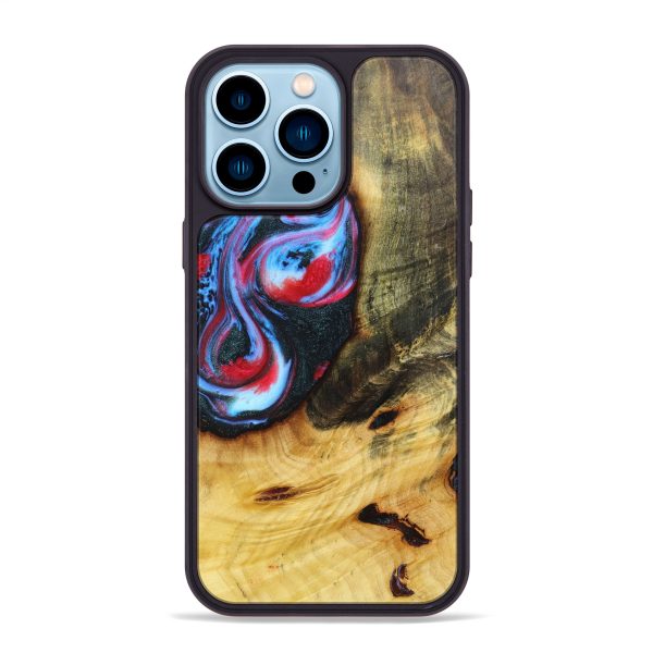 iPhone 14 Pro Max Wood+Resin Phone Case - Ada (Galaxy, 637758) For Discount