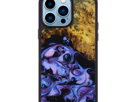 iPhone 14 Pro Max Wood+Resin Phone Case - Richard (Purple, 643397) Cheap