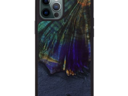 iPhone 12 Pro Wood+Resin Phone Case - Cheyanne (Black & White, 642130) on Sale