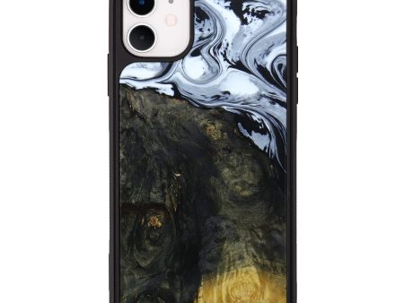 iPhone 11 Wood+Resin Phone Case - Bart (Black & White, 642140) on Sale