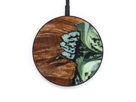 Circle Wood+Resin Wireless Charger - Conner (Green, 640555) For Discount