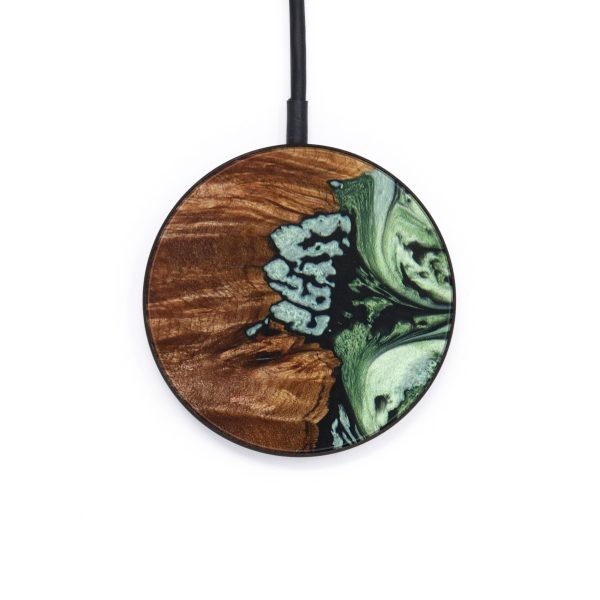 Circle Wood+Resin Wireless Charger - Conner (Green, 640555) For Discount