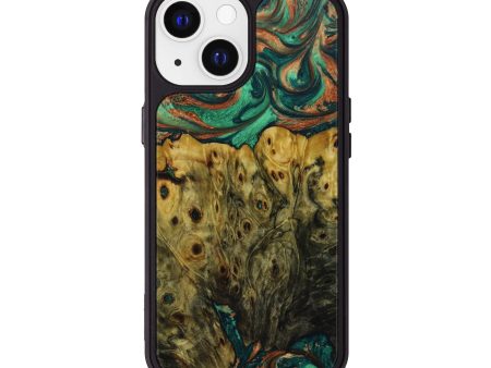 iPhone 13 Wood+Resin Phone Case - Ari (Green, 642121) Online Sale